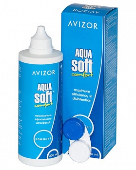 Aqua Soft Comfort+ (350 мл.), раствор и контейнер для линз